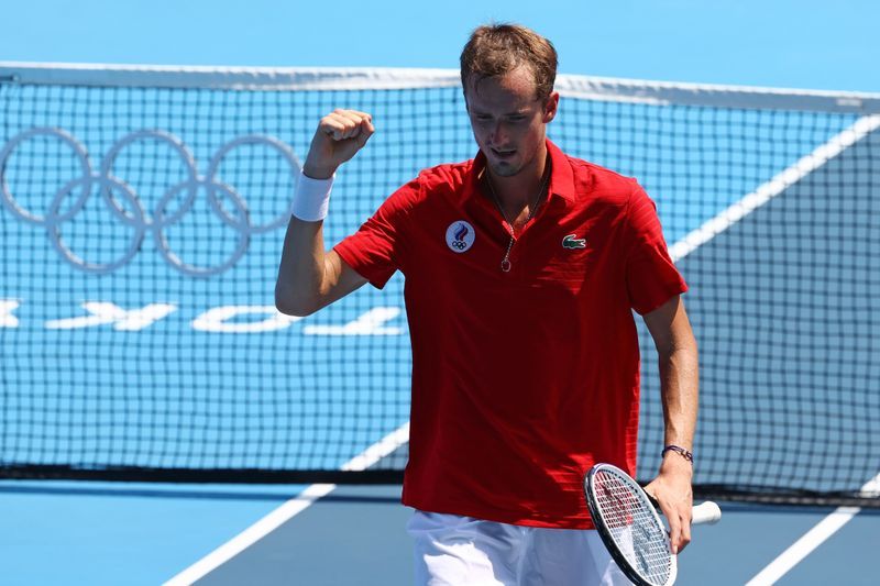 Tennis, as Daniel Medvedev played 2